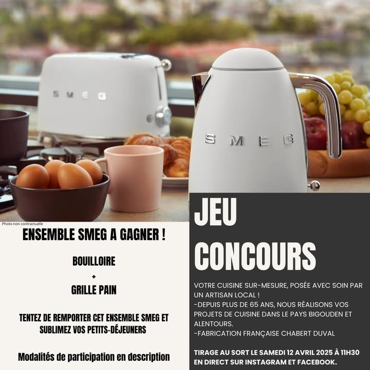 JEU CONCOURS Tentez de remporter un ensemble SMEG 1 1149675516951057 - Accueil - Quimper Brest